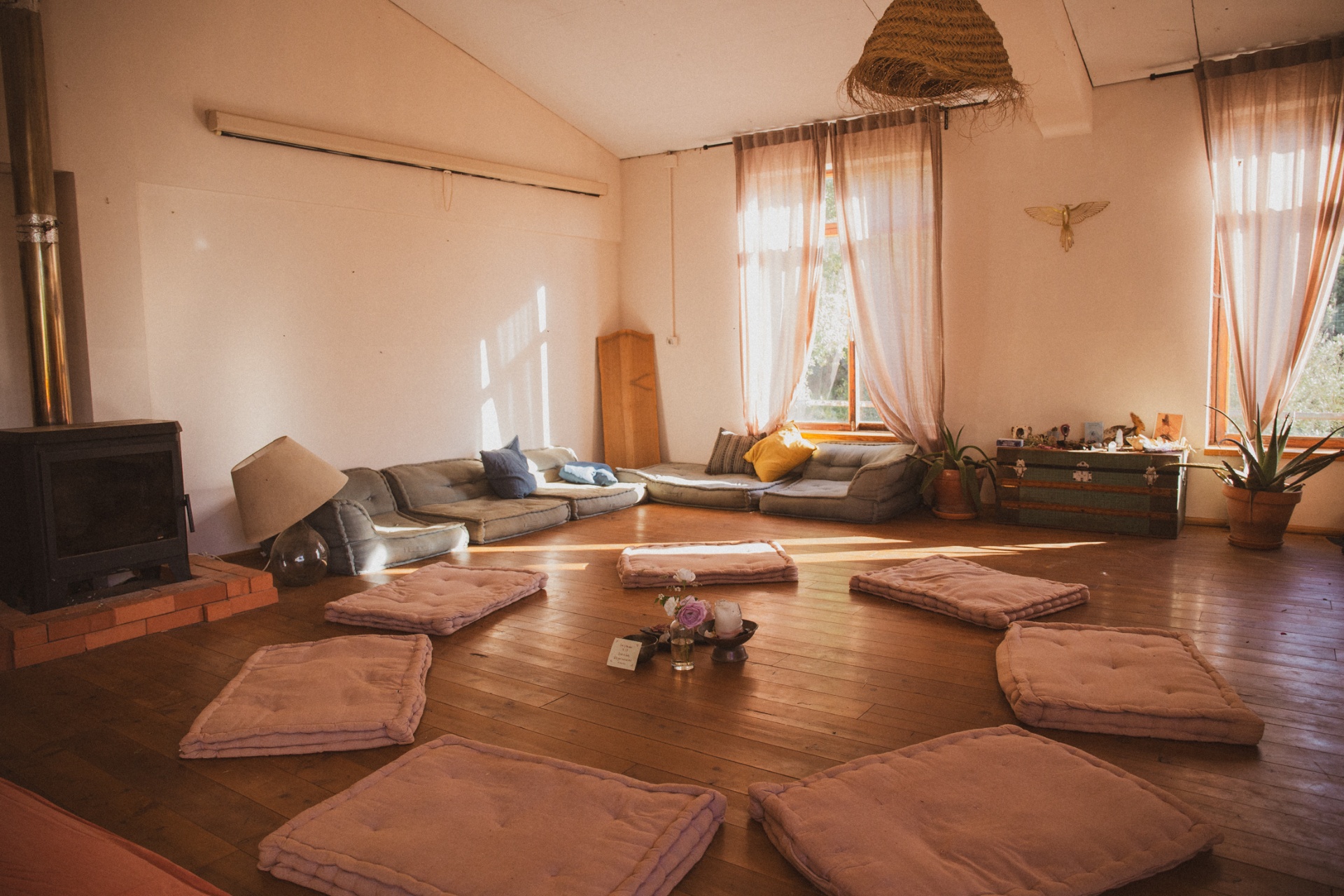 The gathering room at Mosaic, where the residency meets